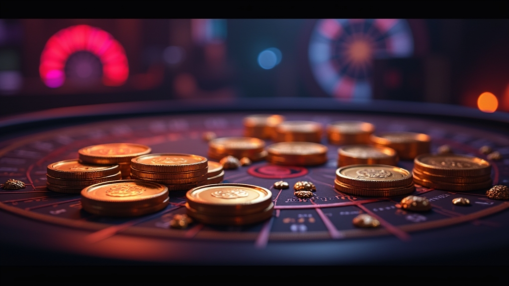 Coins y token brillando junto a una interfaz de recompensa de darts