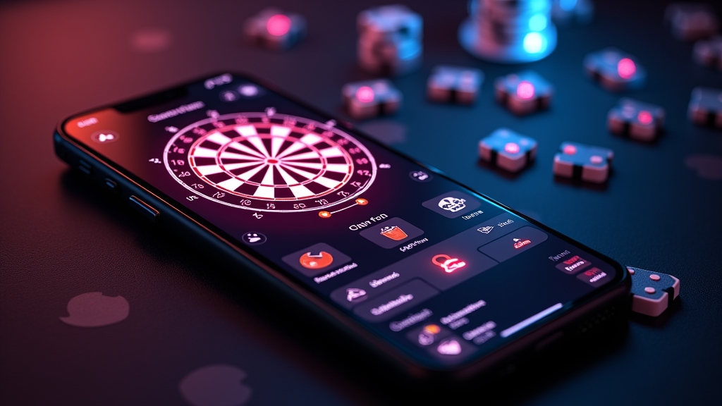 Pantalla móvil con interfaz sencilla de la app y elementos de casino